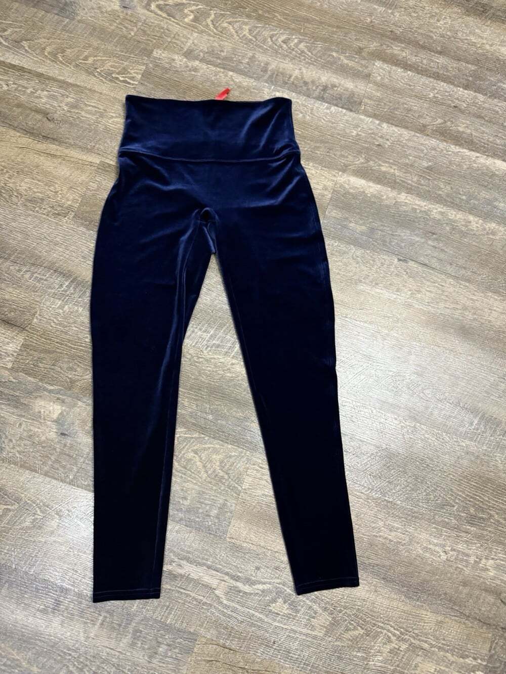 SPANX Velvet High Waist Leggings Lapis Blue Full Length Size XL